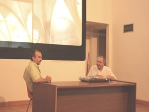 Luis Ángel Moreno y Manuel Siurana durante la chara